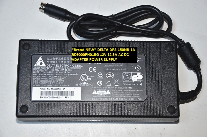 *Brand NEW* 4pin 12V 12.5A AC DC ADAPTER DELTA RD9000PH01BG DPS-150NB-1A POWER SUPPLY